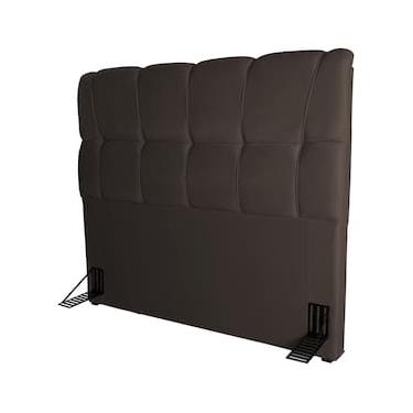 Imagem de Cabeceira para Cama Queen Size Hellen Lara com Revestimento Platinum - 160cm de largura
