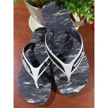 Imagem de Chinelo Brasileirinha Marmorizada tamanhos 33/34 a 45/46, Preto, 35/36