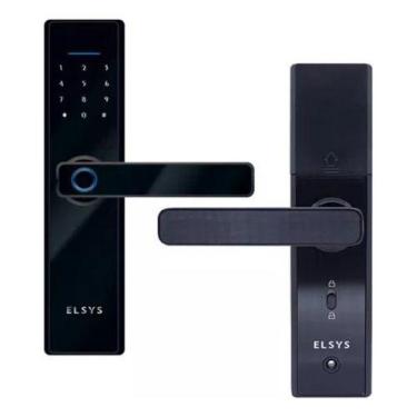 Imagem de Fechadura Digital Elsys - Preta - Com Biometria E Senha