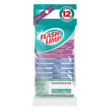 Imagem de Prendedor Classic 12 peças FlashLimp LAV689 - Flash Limp