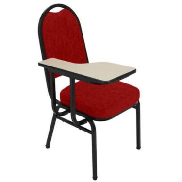 Imagem de Cadeira Universitária para Auditório Linha Hotel Vermelho - Design Off