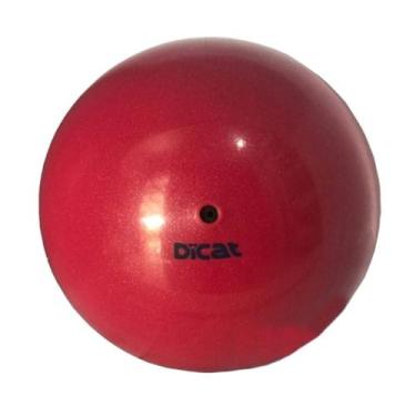 Imagem de Bola Glitter 300g 16cm Ginástica Rítmica Dicat Sports, Vermelho metali