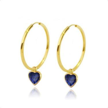 Imagem de Brincos Argola De Ouro 18k Com Zircônia 5mm - Sofistgold Joias, Safira