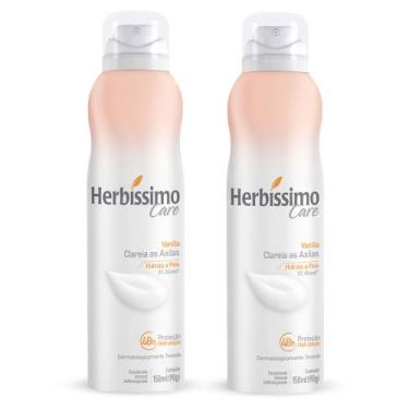 Imagem de Kit Desodorante Aerossol Antitranspirante Herbíssimo Care Vanilla c/2 