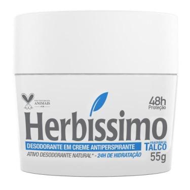 Imagem de Desodorante Creme Antitranspirante Talco Herbíssimo 55G