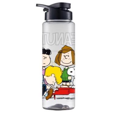 Imagem de Squeeze Sport Turma do Snoopy Original 750ml Transparente, Branco