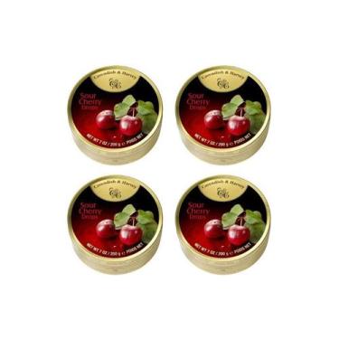 Imagem de Kit 4 Balas Cherry Cavendish & Harvey Lata 200 Gramas