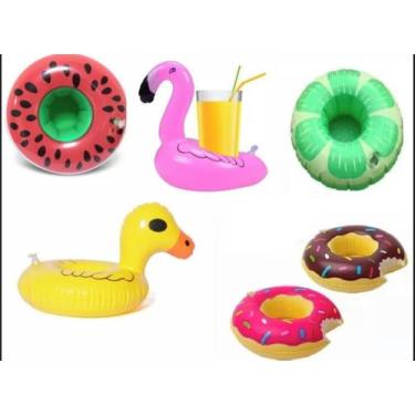 Imagem de 3X Porta Copo Infável Boia Para Piscina Bebida Flutuante - PL