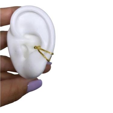 Imagem de Piercing Conch Corrente ou Hélix - RaraSteel Piercing, Dourado