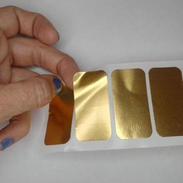 Imagem de Etiqueta 2,5x 5cm para chancela Prateada 500 unid - Teodoro Impressos