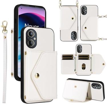 Imagem de Dswteny Capa carteira para OnePlus Nord N20 5G com cordão de pulso alça de ombro bolsa flip, suporte para cartão de crédito capa para celular para One Plus N 20 G5 1 Plus 20N 1plus One+ 1+ N205G