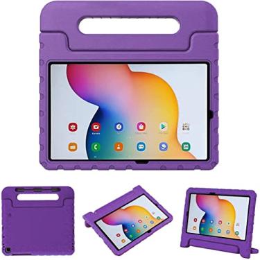 Imagem de SIMPLEWAY Capa para Galaxy Tab S6 Lite 10,4 polegadas versão 2020/2022, capa infantil para Samsung Galaxy Tab S6 Lite (SM-P610/P615, SM-P613/SM-P619) com alça dobrável leve à prova de choque