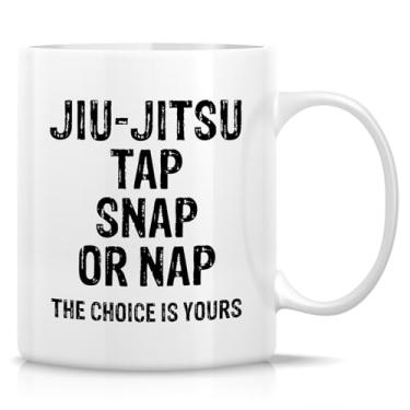Imagem de Retreez Caneca engraçada de Jiu-Jitsu - xícara de café ou chá de cerâmica de 325 ml - Presente bem-humorado para entusiastas de Jiu-Jitsu, estudantes de artes marciais, instrutores e praticantes de