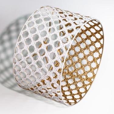 Imagem de Abajur de metal exclusivo, design redondo esculpido vazado para luminárias de mesa e piso, lustres/substituição de luminária DIY