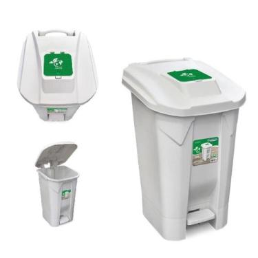 Imagem de Lixeira Gigante 120 Litros Container Coleta Seletiva Cesto - Arqplast