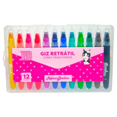 Imagem de Giz De Cera Retratil Infantil Rebecca Bonbon 12 Cores