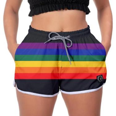 Imagem de Short Feminino Praia Soltinho Cintura Elastica Estilo Casual Confortáv