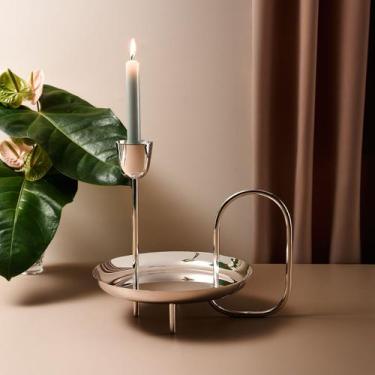 Imagem de Castiçal Loops Prata - St James