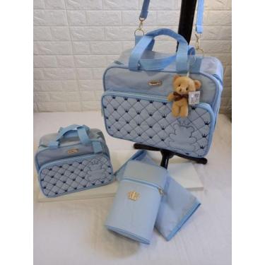 Imagem de Kit Bolsa Maternidade Mamãe Bebê Nene Menino Menina 4 Peças - Ludy Bab