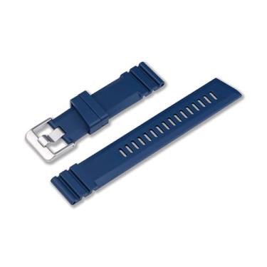 Imagem de Crafter Blue Pulseira de borracha CB51 para mergulhador profissional, ponta reta, FKM, pulseira de substituição para todos os relógios de 22 mm de largura, azul