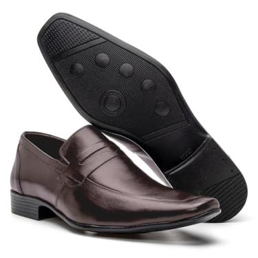 Imagem de Sapato Social Masculino de Couro Legítimo Natural Derby Italiano Oxford Confortável Artesanal Moderno - 4606 (Marrom, BR, Adulto, Numérico, 39)