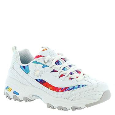 Imagem de Skechers Tênis feminino D'Lites Summer Fiesta, Branco multi, 38