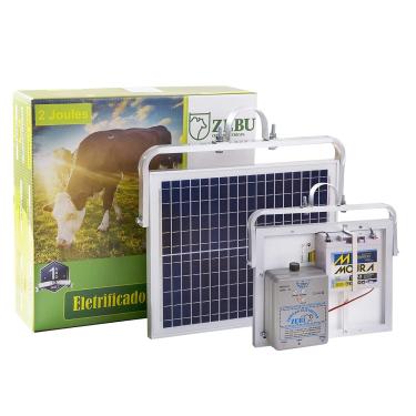Imagem de Eletrificador De Cerca Elétrica Rural Solar Zebu Com Bateria Integrada