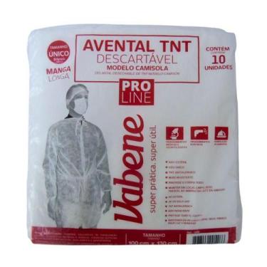 Imagem de Avental Tnt Vabene Descartável Modelo Camisola Branco Tam:único C/10