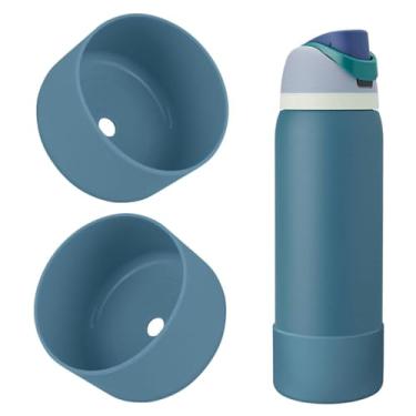Imagem de BKBY 2 peças de bota de silicone para garrafa de água, compatível com Owala 680 g 947 g 1,134 g, capa protetora antiarranhões e antiamassados sem ruído para garrafas de água FreeSip/Twist/Flip