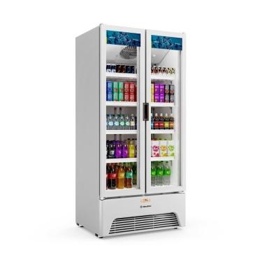 Imagem de Refrigerador Expositor Vertical Bebidas Duas Portas Vidro 691l Vb70al Branca 220v - Metalfrio 220v