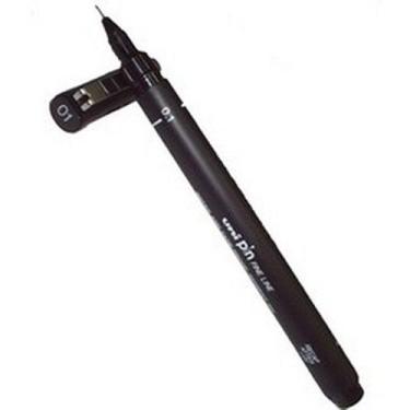 Imagem de Caneta Nanquim Uni Pin 0.1 Preta Uniball, Unico