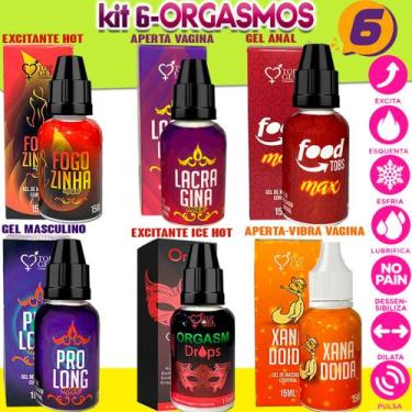Imagem de Kit Sex Shop 6 Produtos Eróticos Lubrificante íntimo - Top Gel 