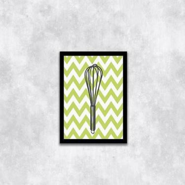 Imagem de Quadro Cozinha Fuê 24x18cm - com vidro - Quadros On-line, Madeira pret