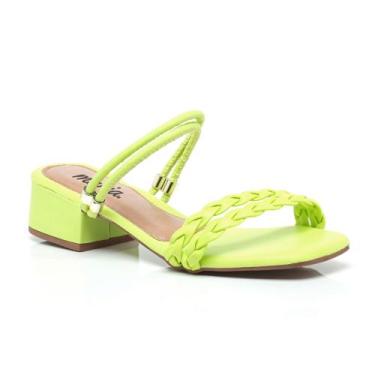 Imagem de Sandália Feminina Saltinho Salto Alto Grosso Bloco Confort - Maria., V