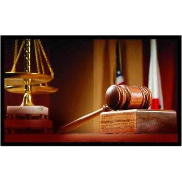Imagem de Quadro Decorativo Direito Advogados Martelo Balança Lei Escritórios Qu