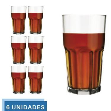 Imagem de 6 Copo Bristol Luxo Redondo Vidro Transparente 410ml Nadir - NADIR FIG