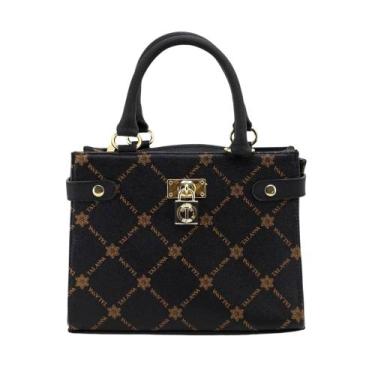 Imagem de Bolsa Grande Ombro Feminina Estilosa Moda Exclusiva - Talassa, Preto