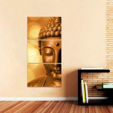 Imagem de Quadro Conjunto Vertical Buda Budismo decorativo 3 Peças - Loja Wall F