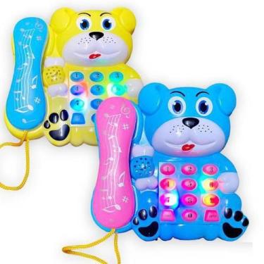 Imagem de Brinquedo Telefone Infantil Musical Educativo Ursinho - Toy King