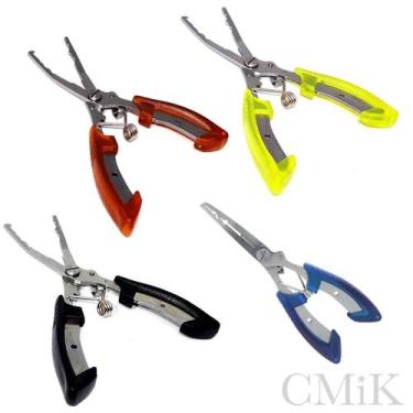 Imagem de Alicate de Bico Plier Multifuncional Cromado para Pesca com Trava - CM