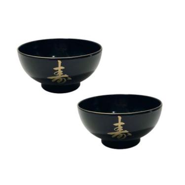 Imagem de Kit 2 Tigelas Cumbuca Bowl Para Poke Sopa Lamen Missoshiro Preto - Nih