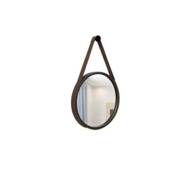 Imagem de Espelho Decorativo Adnet Preto Alça Café 20cm Redondo - E2G Design