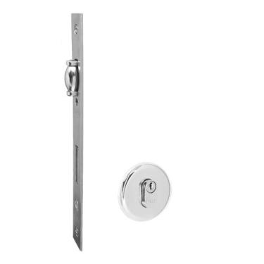 Imagem de Fechadura Rolete Externa Multiponto 55mm Roseta 528 Redonda Inox Polid