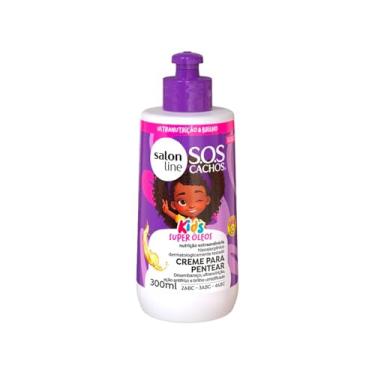 Imagem de Salon Line, Creme de Pentear, SOS Cachos Kids, Nutrição em Ação, Vegano - Para Cabelos Ondulados, Cacheados e Crespos, 300 ml