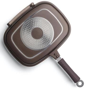 Imagem de Panela Grill Frigideiras Duplo Indução Ceramico 3,2L Belga - MTA