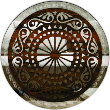 Imagem de Mandala Decorativa Ambiente Sala Quarto 55x55 38115 - CREATUS, marrom