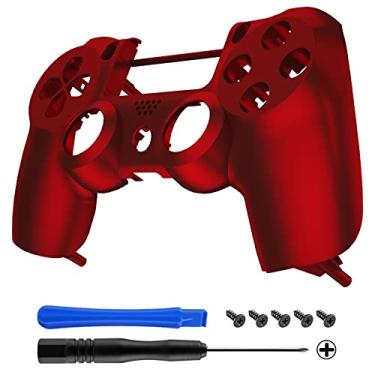 Imagem de eXtremeRate Placa frontal vermelha escarlate Soft Touch Grip para controle Playstation 4 PS4 Slim PS4 Pro (CUH-ZCT2 JDM-040 JDM-050 JDM-055) – Controle não incluído
