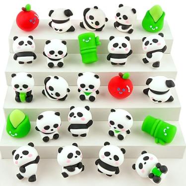Imagem de 24 mini borrachas de panda para crianças, prêmios de sala de aula, borrachas de lápis 3D fofas para crianças, prêmios de sala de aula, caixa de tesouro de classe, recompensas de jogos, lembrancinhas