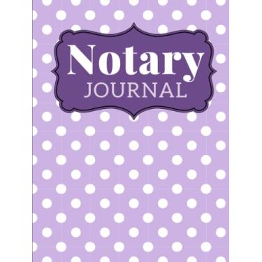 Imagem de Hardcover Notary Journal: 8.5x11 Large Notarial Logbook / With 200 Numbered Pages - Two Records Logs Per Page / 400 Records / Pastel Purple White ... Pattern / Ledger Book Gift For Signing Agents