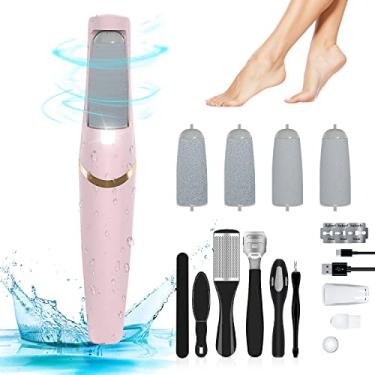 Imagem de Heelos Removedor Elétrico De Calos Para Pés, Lima Para Pés, Conjunto De Limas Para Pés Recarregável Com 4 Cabeças De Rolo Diferentes, Ferramentas Profissionais De Pedicure Para Remover Calcanhares Rac